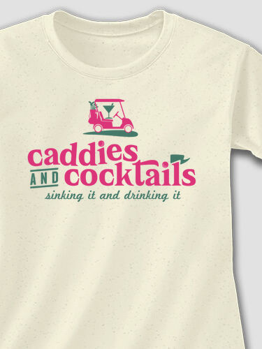 Caddies and Cocktails : Adult Ladies Fitted T-Shirt