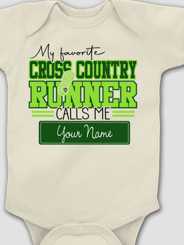 My Favorite Cross Country Runner : Printed Baby Bodysuits