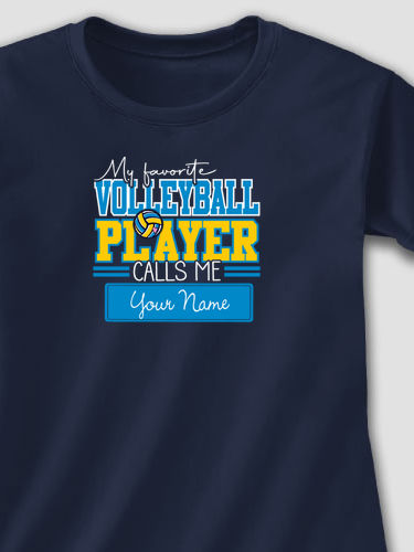 My Favorite Volleyball Player : Adult Ladies Fitted T-Shirt