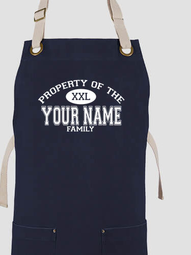 Property of Family : Printed Canvas Work Aprons