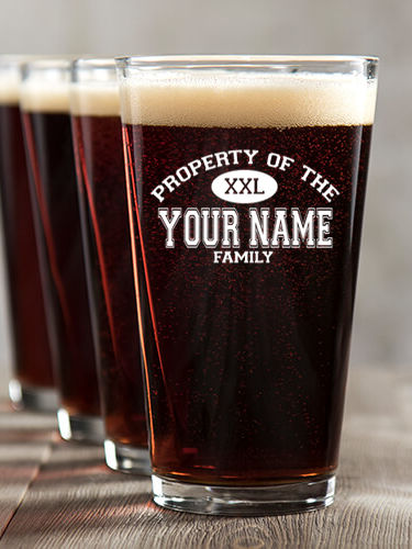 Property of Family : Pint Glasses - Color Printed