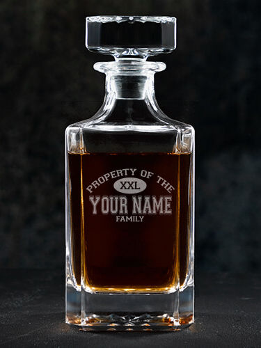 Property of Family : Whiskey Decanter - Engraved