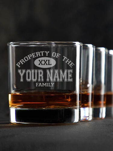 Property of Family : Rocks Glasses - Engraved