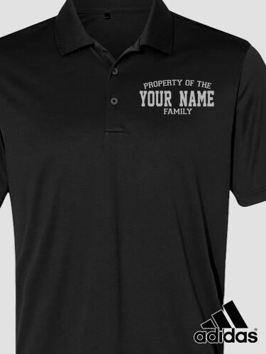 Property of Family : Embroidered Adidas&reg; Polo Shirts