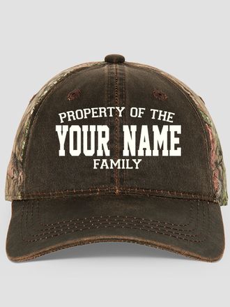 Property of Family : Embroidered 2-Tone Camo Hats