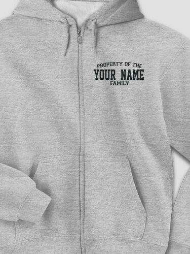 Property of Family : Embroidered Zip Hoodies