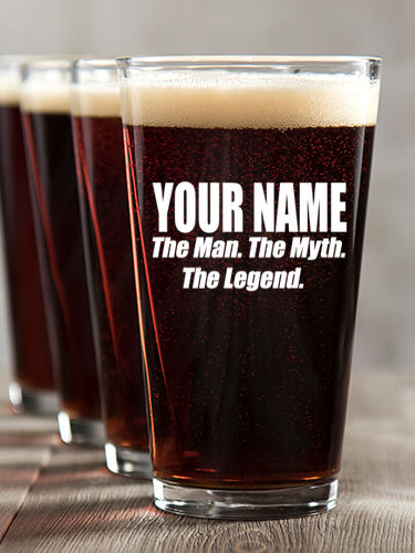 Man Myth Legend : Pint Glasses - Color Printed