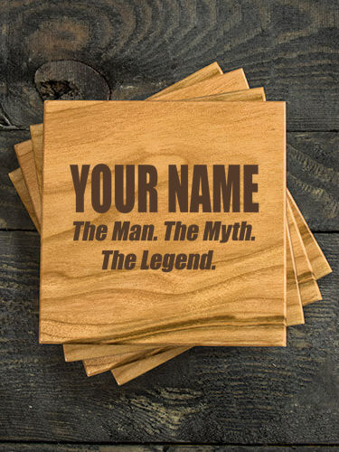 Man Myth Legend : Coasters - Engraved