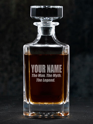 Man Myth Legend : Whiskey Decanter - Engraved