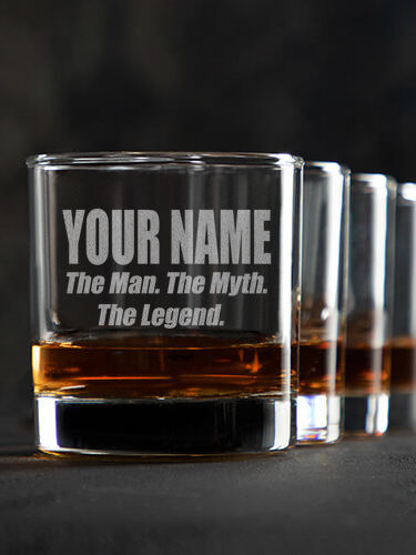 Man Myth Legend : Rocks Glasses - Engraved