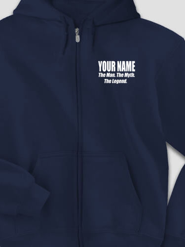 Man Myth Legend : Embroidered Zip Hoodies