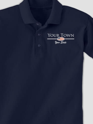 Hometown Flag : Embroidered Polo Shirts