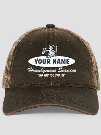 Handyman Service : Embroidered 2-Tone Camo Hats