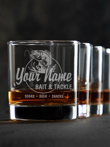 Bait and Tackle : Rocks Glasses - Engraved