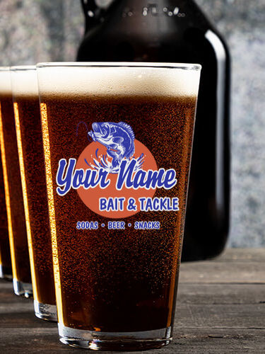 Bait and Tackle : Growler Pint Glass Gift Sets - Color Printed