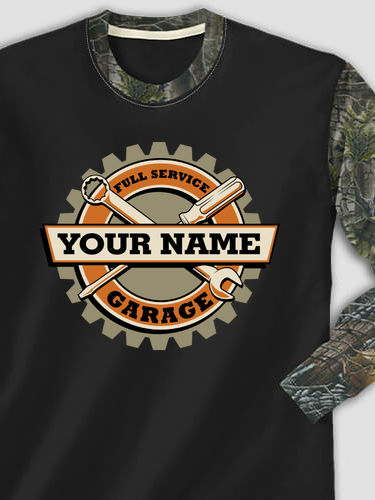 Garage : Printed 2-Tone Camo Long Sleeves