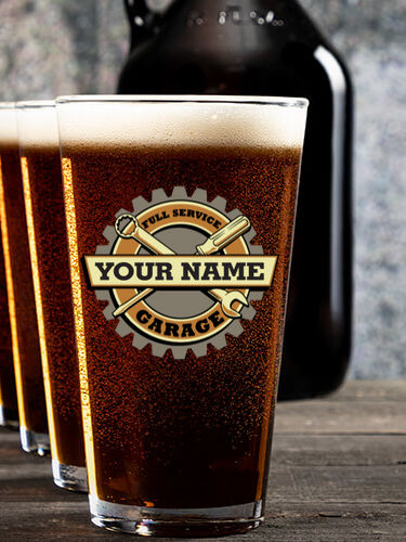 Garage : Growler Pint Glass Gift Sets - Color Printed