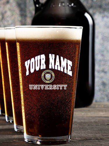 University : Growler Pint Glass Gift Sets - Color Printed