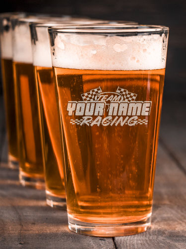 Racing Team : Pint Glasses - Engraved