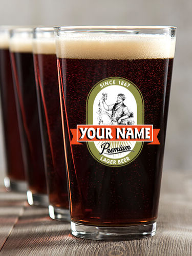 Lager : Pint Glasses - Color Printed