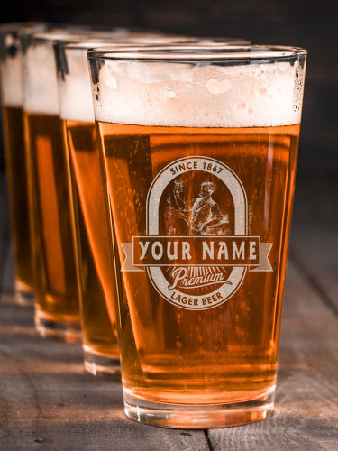Lager : Pint Glasses - Engraved