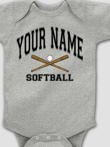 Softball : Printed Baby Bodysuits