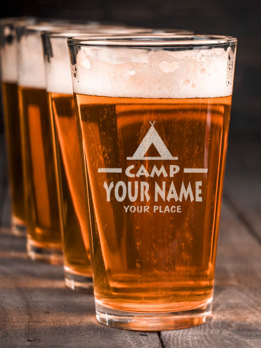 Camp : Pint Glasses - Engraved