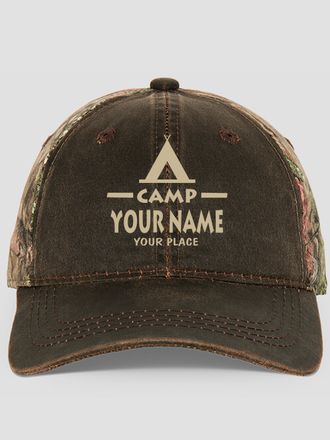 Camp : Embroidered 2-Tone Camo Hats