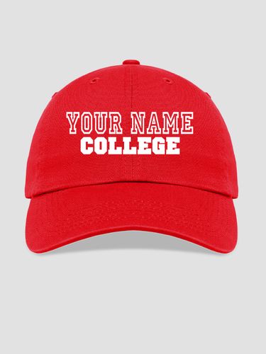 College : Embroidered Baseball Hats