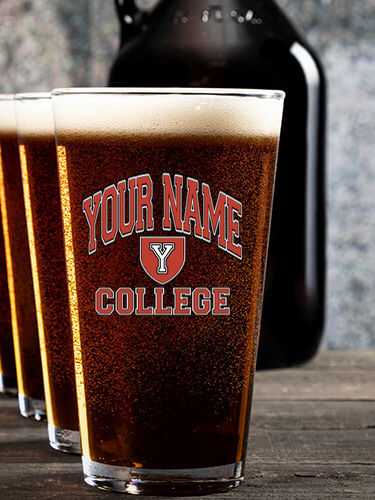 College : Growler Pint Glass Gift Sets - Color Printed