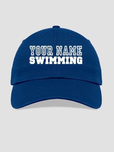 Swimming : Embroidered Baseball Hats