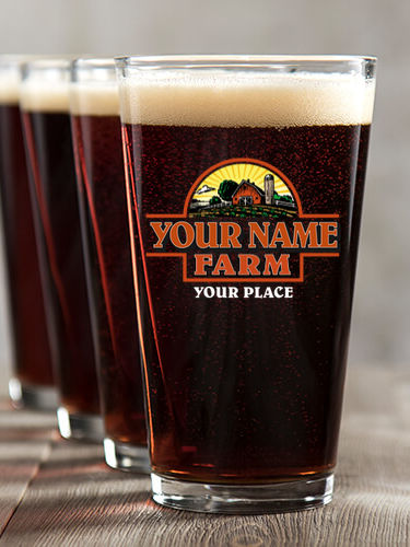 Farm : Pint Glasses - Color Printed
