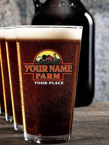 Farm : Growler Pint Glass Gift Sets - Color Printed