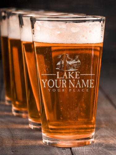 Lake : Pint Glasses - Engraved