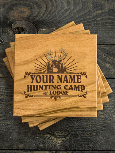Hunting Camp : Coasters - Engraved