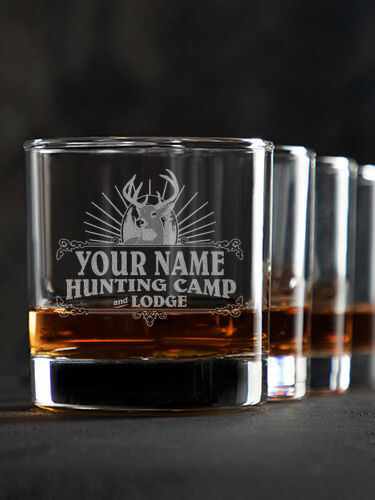 Hunting Camp : Rocks Glasses - Engraved