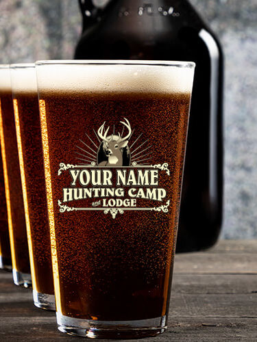 Hunting Camp : Growler Pint Glass Gift Sets - Color Printed