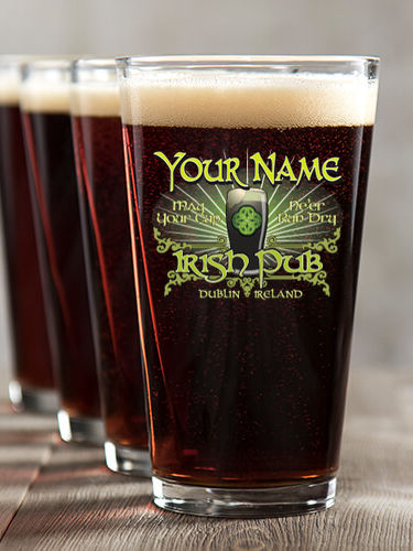 Classic Irish Pub : Pint Glasses - Color Printed