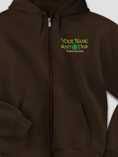 Classic Irish Pub : Embroidered Zip Hoodies