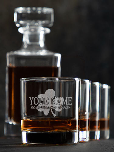 Sounds Irish to Me : Decanter Rocks Glass Gift Sets - Engraved