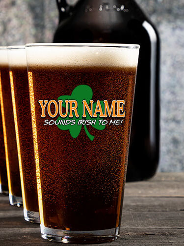 Sounds Irish to Me : Growler Pint Glass Gift Sets - Color Printed