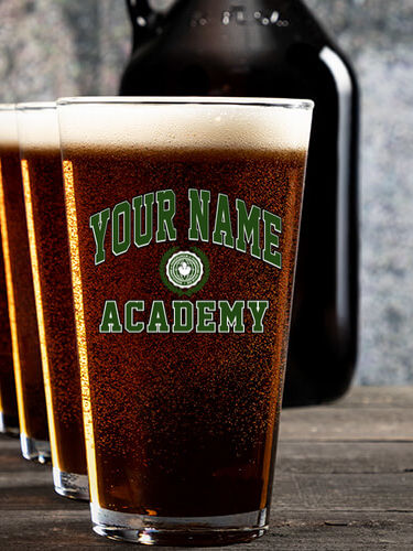 Academy : Growler Pint Glass Gift Sets - Color Printed