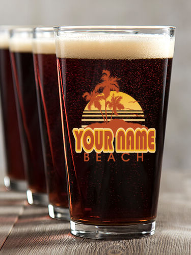 Beach : Pint Glasses - Color Printed
