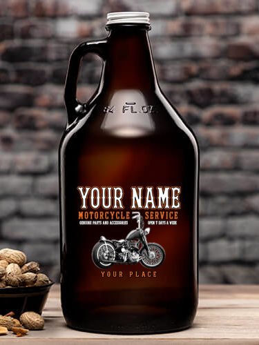Motorcycle Service : Beer Growlers - Color Printed