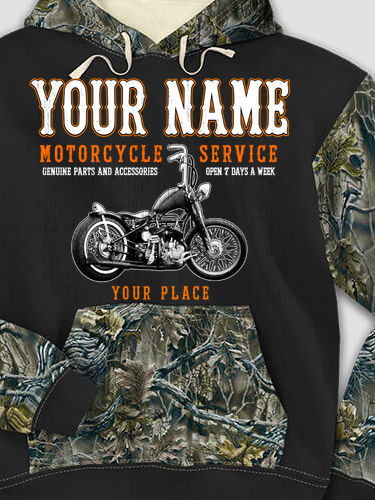 Motorcycle Service : Printed 2-Tone Camo Hoodies