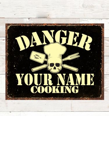 Cooking Danger : Tin Signs