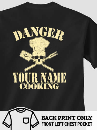 Cooking Danger : Printed Pocket T-Shirts