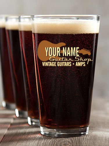 Guitar Shop : Pint Glasses - Color Printed