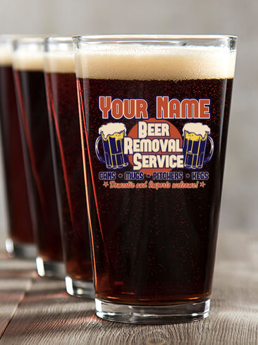 Beer Removal : Pint Glasses - Color Printed