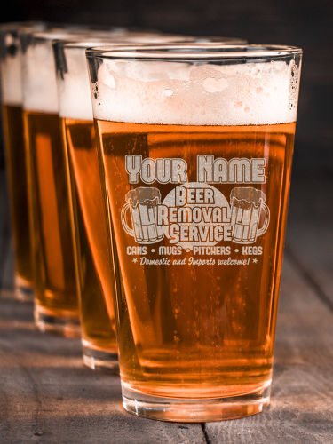 Beer Removal : Pint Glasses - Engraved